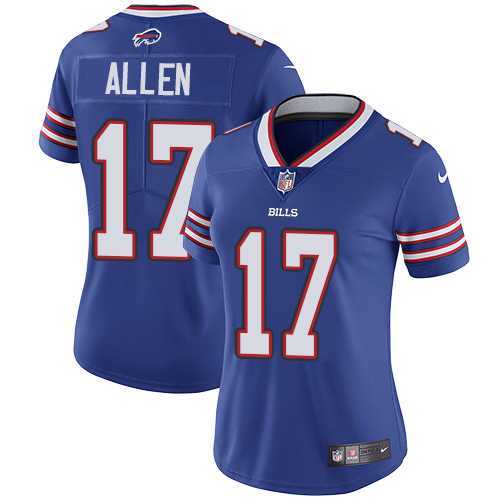 Women%27s Bills #17 Josh Allen Blue Vapor Untouchable Limited Stitched NFL Jersey->youth nfl jersey->Youth Jersey